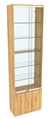 Витрина СЭСП-Z №2-300 (З/C - Стекло) со стеклянными полками и шторками Дуб Золотистый