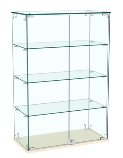 Витрина Истра настольная №22 (прозрачная), Крем Вайс