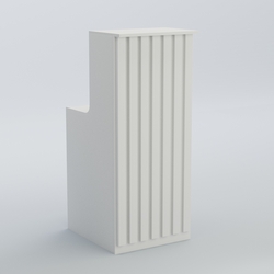 Ресепшен узкий серии ПРИЛИВ №2, Белый