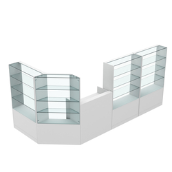 Торговый угловой островок ГРАЦИЯ №5 (открытый) (5.09 кв.м), Серый