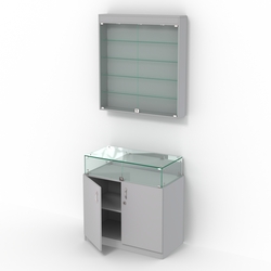 Комбинированный прилавок-витрина с высоким накопителем КПВ-14-03, Серый