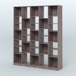 Стеллаж из ДСП серии ЛОФТ №13-2 с полками ДСП, Ясень Анкор темный