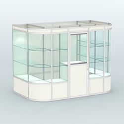 Павильон из профиля пристенный №8а (4,05 кв. м), Белый