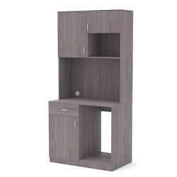 Офисная мини-кухня ПРАКТИК №5, Ясень Анкор темный