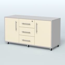 Тумба приставная Брента, цвет белый, Серый + Крем Вайс