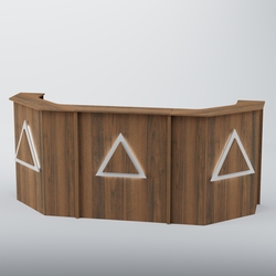 Ресепшен со скошенными углами ТРЕУГОЛЬНИК №5, Орех