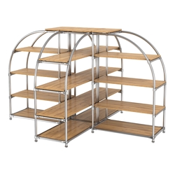 Комбинация стендов TD-06 №3-4 (с полками ДСП 16мм), Дуб Золотистый