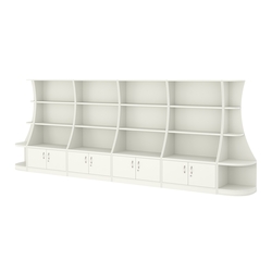 Пристенный низкий стеллаж ГАРАНТ №4, Белый