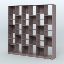 Стеллаж из ДСП серии ЛОФТ №16-2 с полками ДСП, Ясень Анкор темный