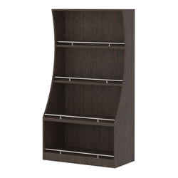 Стеллаж Гарант низкий №2-1-900-О с ограничителями, Дуб Венге