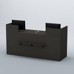 Ресепшен Атлант классический с полкой №2, Черный