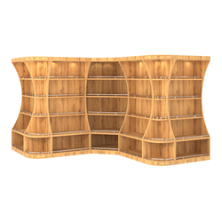 Угловой высокий стеллаж ГАРАНТ №4-О с ограничителями, Дуб Золотистый