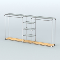 Островная торговая система ХРОМ 3600 мм с поручнями №10, Дуб Золотистый