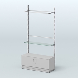 Система ЭЛЕГАНТ №7 без ДСП с тумбой T21 (1200 мм), Серый