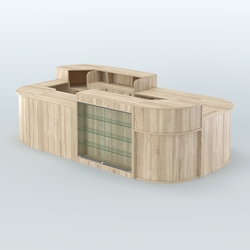 Островной павильон Чай и Кофе с собой №1, Дуб Сонома