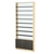 Стеллаж из ДСП с 8-ю полками 150x900 мм серии LEVEL-8 №9-1 (З/C - СТЕКЛО) Дуб Сонома + Черный