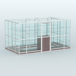 Павильон из профиля островной №2г, Ясень Анкор темный