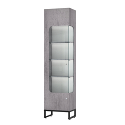 Витрина Монти №3-П правая, Бетон Чикаго светло-серый F186 ST9