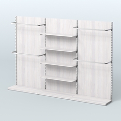 Система ЭЛЕГАНТ №12 пристенная с ДСП (3600 мм), Ясень Анкор светлый