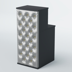 Ресепшен БАРОН №2 (карета золото), Антрацит + Экокожа серебристая