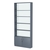 Стеллаж из ДСП с 4-мя полками 200x900 мм серии LEVEL-4 №10-1 (З/C - СТЕКЛО) Темно-Серый