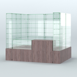 Павильон ИСТРА (глубина витрин-300мм) №2в (4, 32 кв.м), Ясень Анкор темный