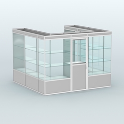 Павильон из профиля пристенный №5б (6,75 кв. м), Серый