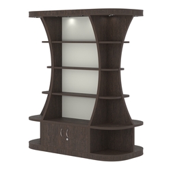 Островной высокий стеллаж ГАРАНТ №2, Дуб Венге + Белый