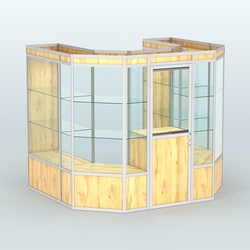 Павильон из профиля пристенный №3а ( 4,32 кв. м), Дуб Золотистый