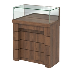 Торговый прилавок с утопленным фасадом широкий №УФ-1-900, Орех