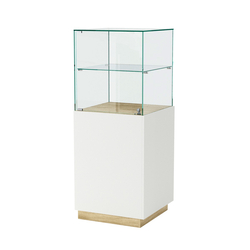 Витрина ювелирная квадратная "Диаманд" №8, Дуб Сонома + Белый