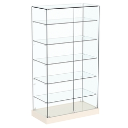 Витрина Хит продаж №505 (закрытая, задняя стенка - стекло), Крем Вайс