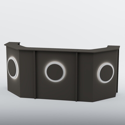 Ресепшен со скошенными углами КРУГ №5, Черный