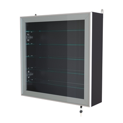 Витрина настенная №1-5А с пятью прозрачными полками серии Collecto, Антрацит