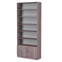 Стеллаж из ДСП с 5-ю полками 300x900 мм серии LEVEL-5 №12 (З/C - ДВП), Ясень Анкор темный