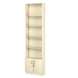 Стеллаж из ДСП с 4-мя полками 150x600 мм серии LEVEL-4 №2 (З/C - ДВП), Крем Вайс