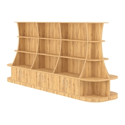 Островной низкий стеллаж ГАРАНТ №4, Дуб Золотистый