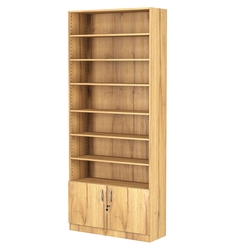 Стеллаж из ДСП с 6-ю полками 300x900 мм серии LEVEL-6 №12 (З/C - ДВП), Дуб Золотистый