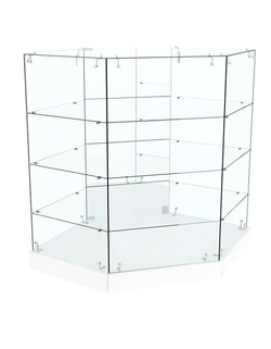 Прилавок ОТРАЖЕНИЕ на подставке №19 угловой, Белый