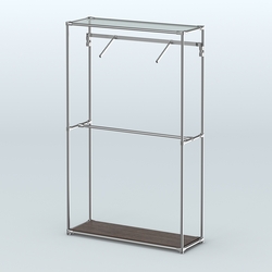 Торговая система ХРОМ без ДСП 1200 мм с поручнями №4, Дуб Венге