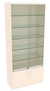 Витрина СЭСП-О №1-400 (З/C - ДВП) со стеклянными полками Крем Вайс