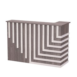 Стойка ресепшен ГРАУНД №5А, Ясень Анкор темный + Ясень Анкор светлый