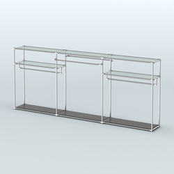 Островная торговая система ХРОМ 3600 мм с поручнями №5, Черный