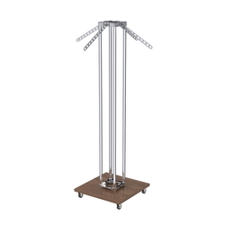 Торговое вешало для одежды ЁЛОЧКА с кронштейнами-лезвиями №8-4К-10-О-ЛНХ, Орех