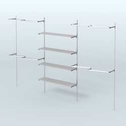 Neo Fix №5(М) с полками из ДСП и М-образными поручнями (3600 мм), Серый