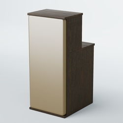 Ресепшен БАРОН №2 (ровная поверхность), Дуб Венге + Экокожа золотистая