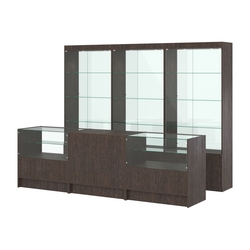 Комплект витрин ЭК-02 и прилавков ЭК-3, Дуб Венге