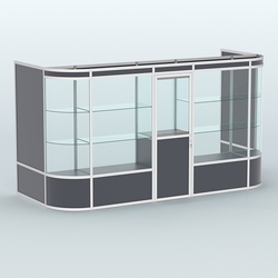 Павильон из профиля пристенный №12а (5,50 кв.м), Антрацит