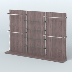 Система ЭЛЕГАНТ №11 пристенная с ДСП (3600 мм), Ясень Анкор темный