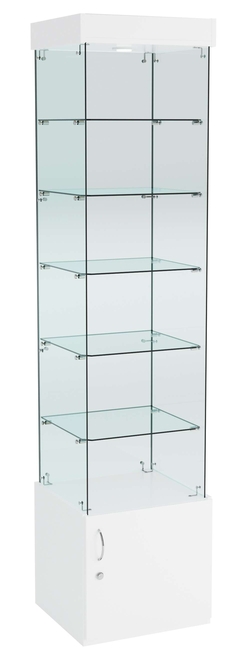 Витрина ИСТРА №602 стаканчик (З/C - стекло), без дверей, Белый